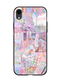 Protective Case Cover For Apple iPhone XR Cute Collage Design Multicolour
