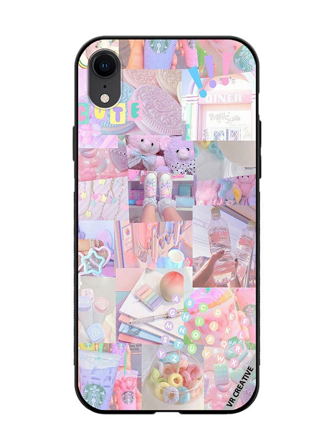 VR CREATIVE - Protective Case Cover For Apple iPhone XR Cute Collage Design Multicolour - Image 1