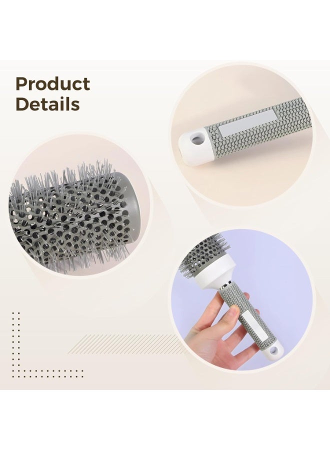 Bukela 5 Sizes Precise Ceramic Roller Comb, Hair Styling Blow Drying Curling Brush Hair Brush Roller Comb,  Professional Salon Styling Tool with Natural Rubber Handle for Blow Drying,Curling and Styling - Image 3