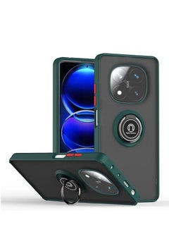 BORTONY Xiaomi Redmi Note 14 Pro Plus 5G Rotational Metal Ring Grip Kickstand Cover Magnetic Car Mount Holder Case Shockproof TPU Bumper for Redmi Note 14 Pro Plus 5G  - Image 1