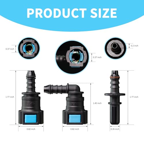 CASIFAVI Fuel Line Quick Connect Kit 24PCS,Assorted 5/16 3/8 Fuel Line Fittings Nylon Straight Push-On Release Hose Connector - Image 4