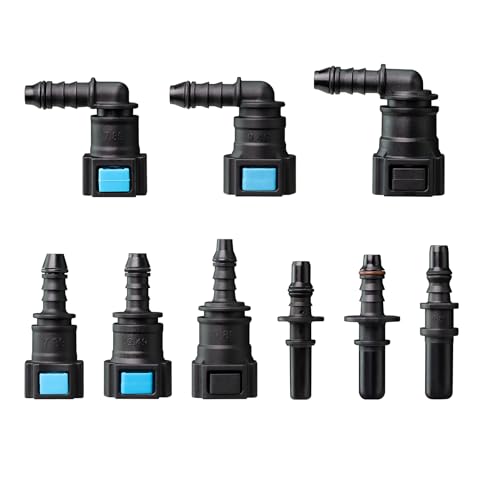 CASIFAVI Fuel Line Quick Connect Kit 24PCS,Assorted 5/16 3/8 Fuel Line Fittings Nylon Straight Push-On Release Hose Connector - Image 2
