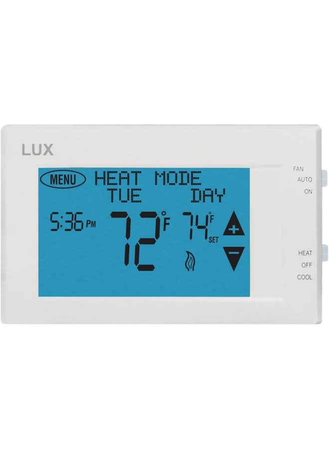 Lux Lux Products TX9600TS Programmable Large Touchscreen Heating Cooling Thermostat, White - Image 1