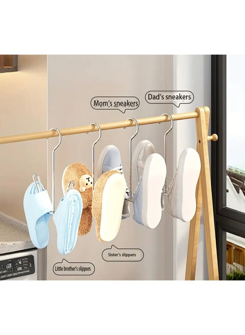 CleanWave - The Pure Effect Durable Stainless Steel Shoe Rack Hanger – Space-Saving Organizer for Shoes, Slippers, Coats & Hats | Sleek Wall Hook for Entryway, Closet & Outdoor Use - Image 2