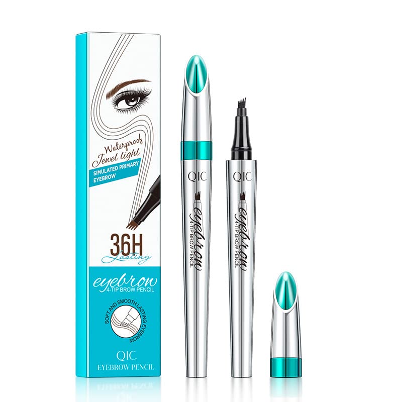 1 PC 4Claw Liquid Eyebrow Pencil Soft And Smooth 36H Lasting Waterproof Eyebrow Pencil Natural Molding Precise Eyebrow Color Eyebrow Definer Creating Vivid Natural 3D Eyebrow 02 dark brown