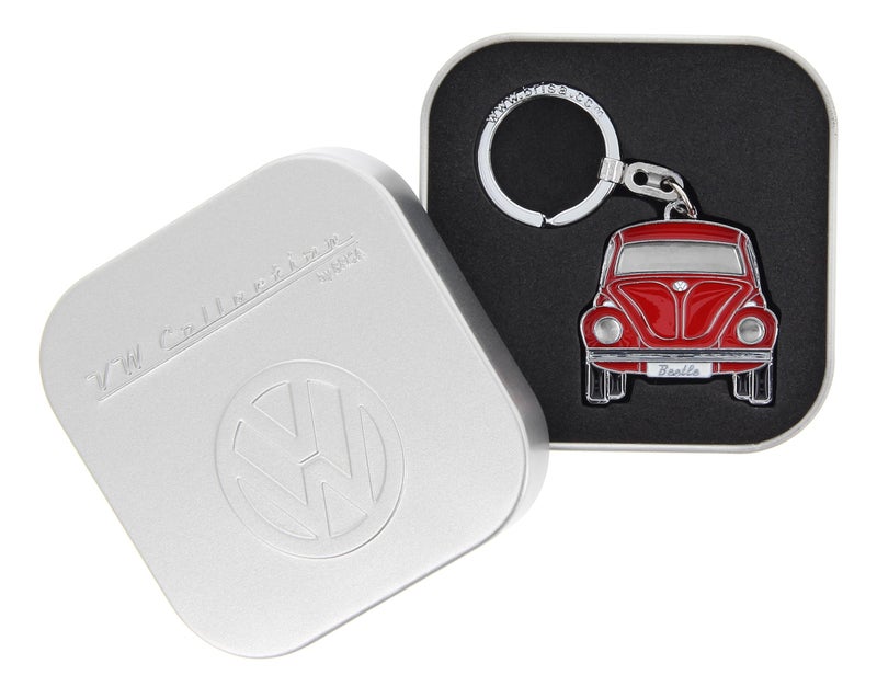 BRISA VW Collection - Volkswagen Enamel Metal Keyring Keychain Accessory Keyholder in Beetle Bug Design (Front/Red) - Image 4