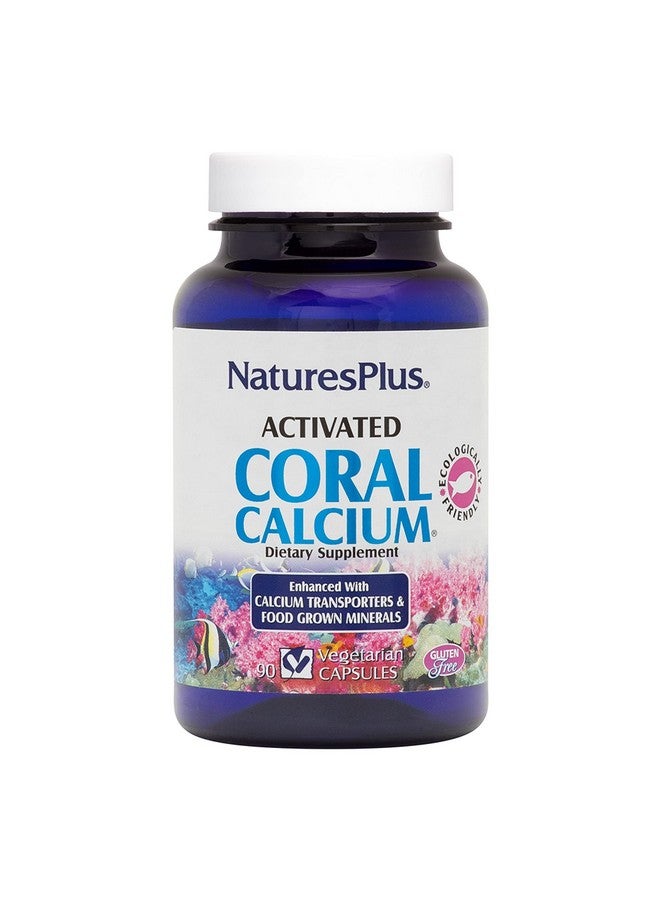 Nature's Plus Naturesplus Activated Coral Calcium 345 Mg 90 Vegetarian Capsules Natural Calcium Supplement With Magnesium & Vitamins Supports Bone Health Hypoallergenic Glutenfree 30 Servings - Image 1