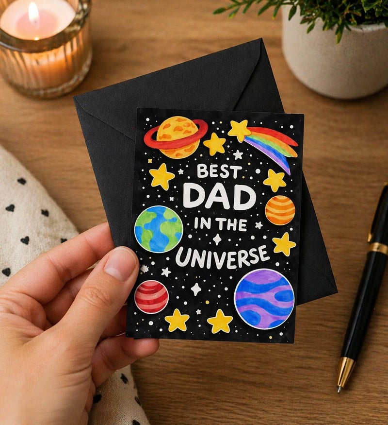 Greeting Cards – Mom & Dad Birthday Cards, Funny & Cute Family Cards, Unique Designs for Parents, Gift Card for Mother or Father (Dad Black) - Image 4