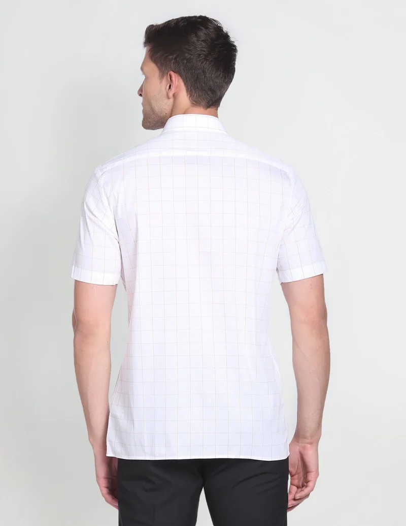 Arrow White Liberty Classic Fit Short Sleeve Shirt for Men | Best Price UAE