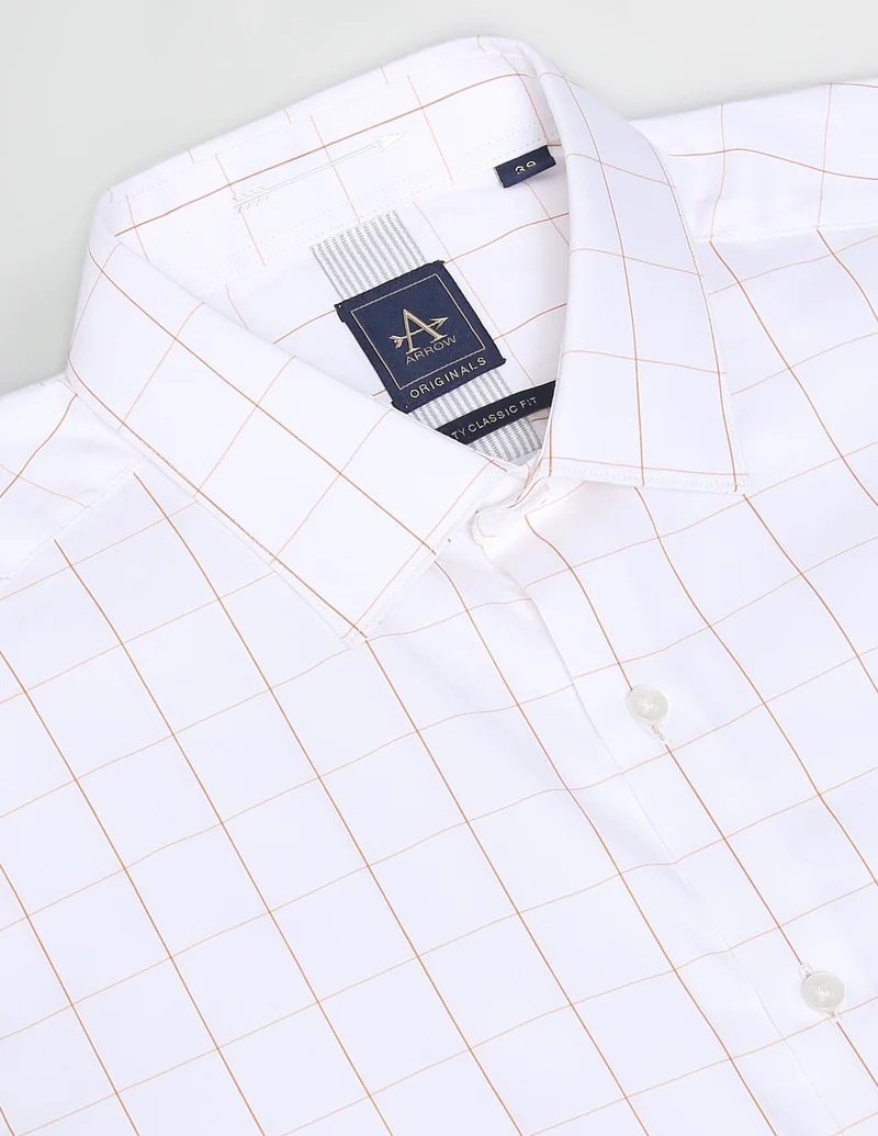 Arrow White Liberty Classic Fit Short Sleeve Shirt for Men | Best Price UAE