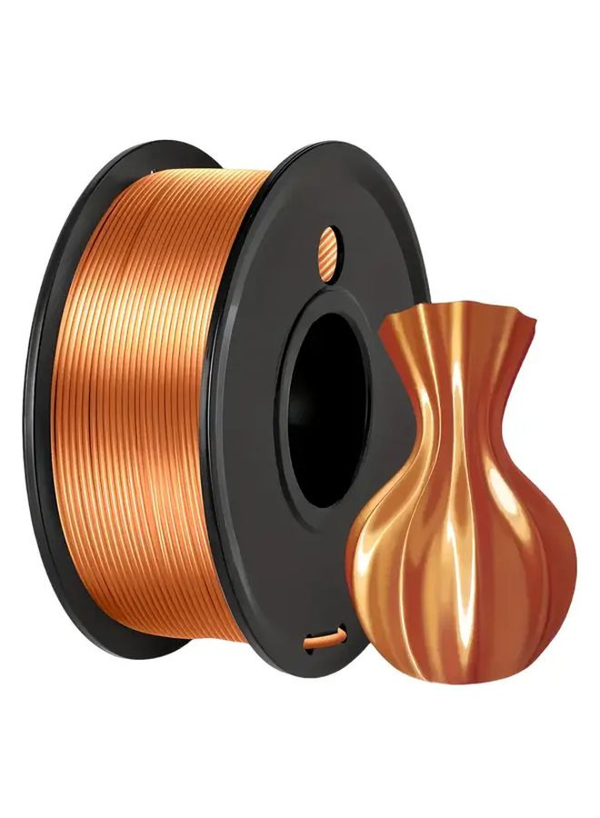 Silk Copper PLA Filament 1.75mm Smooth Silky Texture 3D Printing 250g Spool - Image 1