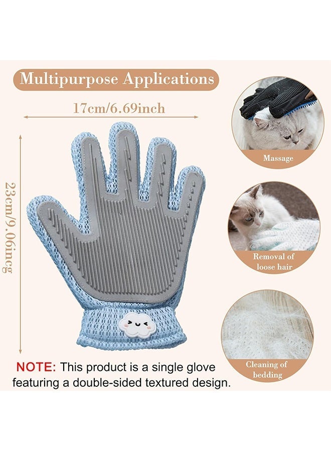 2 in 1 Pet Hair Remover Glove for Cats and Dogs, Upgraded 5-Finger Reusable Gentle Deshedding Brush for Furniture Couch Carpet - Image 2