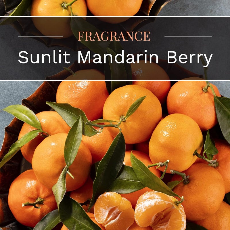 Candle-Lite Everyday Scented Sunlit Mandarin Berry 3-Wick Jar Candle, 10 oz, Orange - Image 3