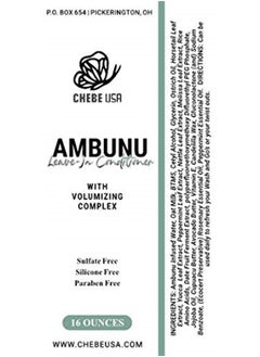 Ambunu Leave-in Conditioner - Contains All-Natural Ingredients Soothes Itchy Scalp Prevents Build Up Strengthens and Detangles Hair Perfect for All Hair Types