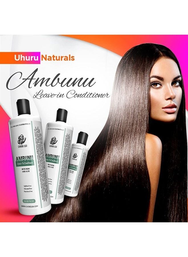 Uhuru Naturals - Ambunu Leave-in Conditioner - Contains All-Natural Ingredients Soothes Itchy Scalp Prevents Build Up Strengthens and Detangles Hair Perfect for All Hair Types - Image 1