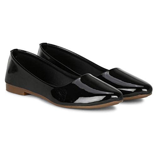 Denill Women's Pointed Ballet Flats UK-5 Black - Image 5