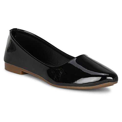 Denill Women's Pointed Ballet Flats UK-5 Black - Image 1