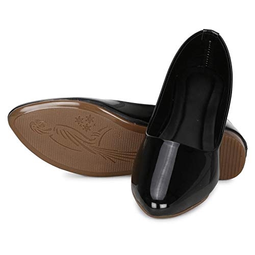 Denill Women's Pointed Ballet Flats UK-5 Black - Image 2