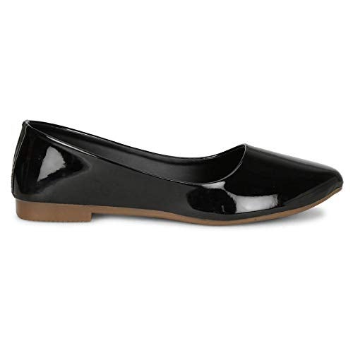 Denill Women's Pointed Ballet Flats UK-5 Black - Image 4