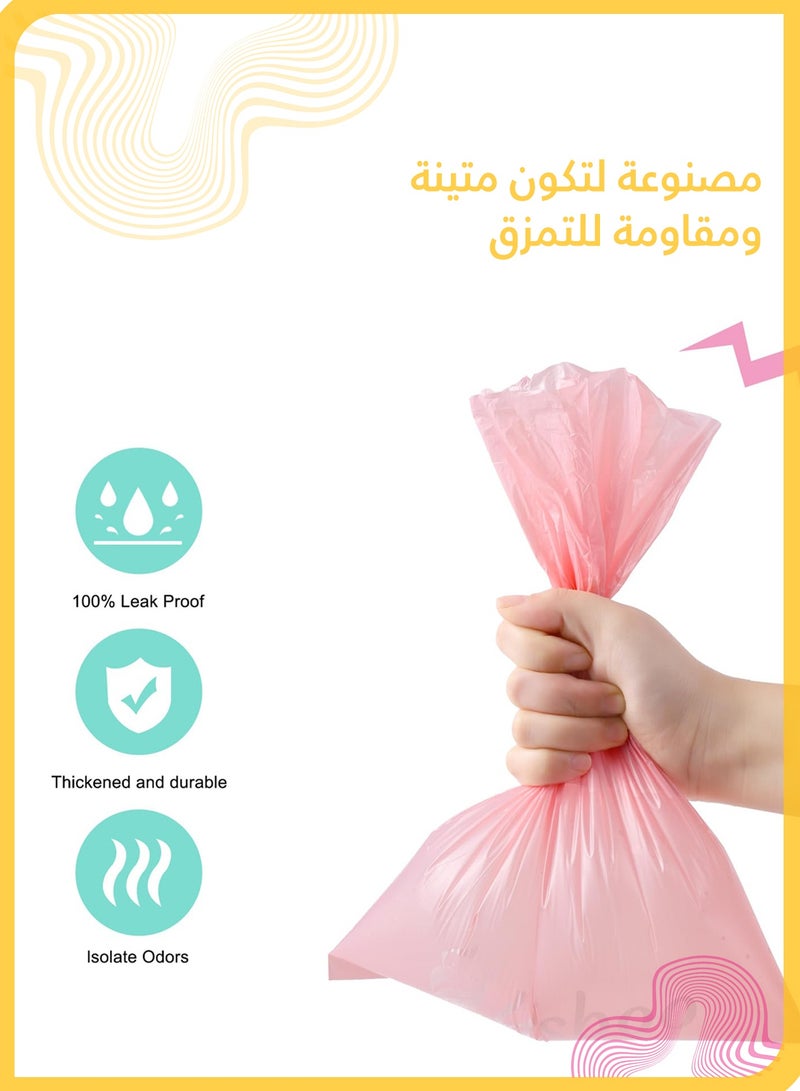 She&Little Disposable Diaper Bags with Bear Dispenser, 12 Rolls/180 Light Blue Biodegradable Waste Bags, Leak-Proof & Odor Control for Baby Diapers, Travel, Stroller  - Image 3