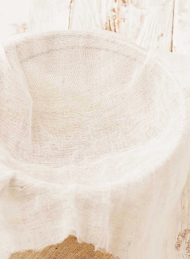 Pure Source India 100% قماش موسلين للمطبخ | قطن غير مبيض للتصفية | خالي من BPA لدرجة الطعام | قماش لف خبز الشباتي | بخار موموس إيدلي - 1x1.2 متر، (100x120 سنتيمتر، أبيض) - Image 4