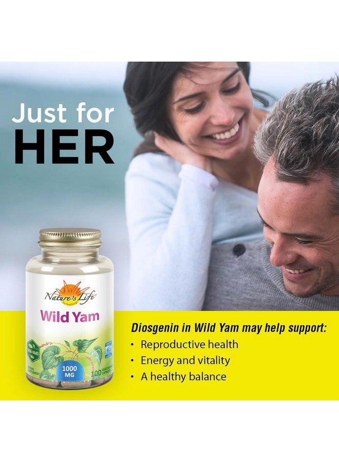 Nature's Life Nature's Life Wild Yam 1000mg Herbal Supplement | Womens Health Formula | with Diosgenin for Healthy Balance Support | Non-GMO | 100 Veg Caps  - Image 3