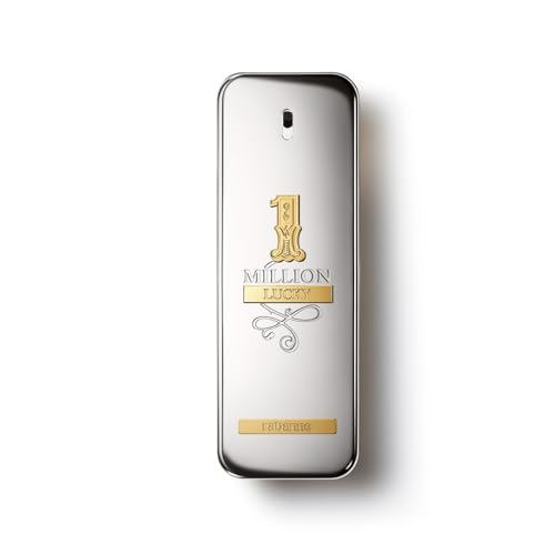 Rabanne 1 Million Lucky Eau de Toilette Long Lasting Woody Aromatic Fragrance for Men with Hazelnut Plum Cedarwood Mens Designer Perfume Spray 34 oz - Image 1