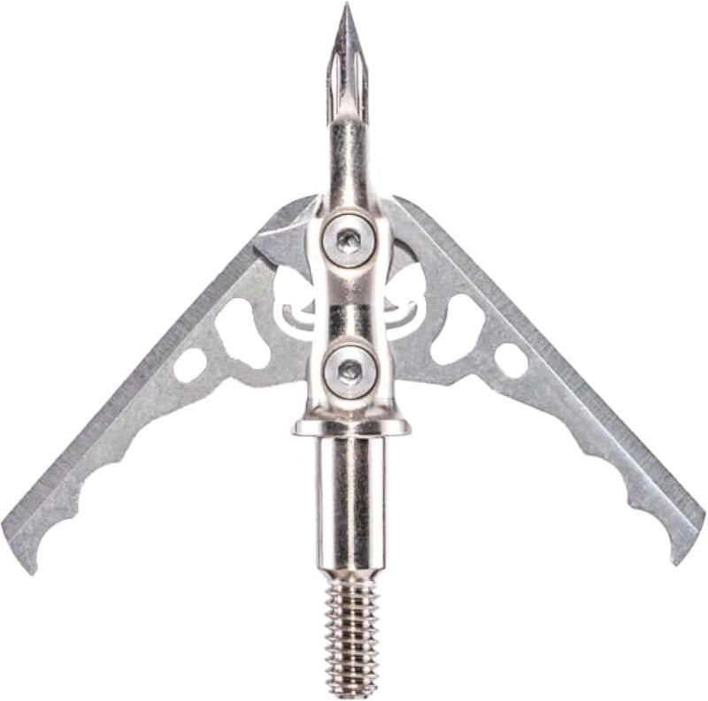 Rage Hypodermic 2-Blade Crossbow NC Broadhead, 100 Grain, Silver, 3 Count - Image 1