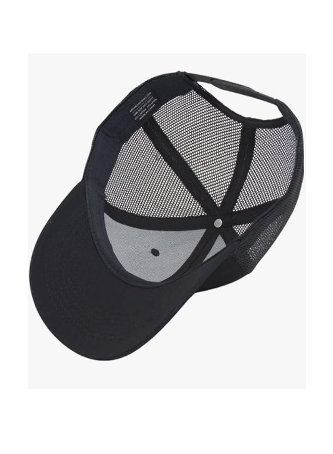 قبعة رجالية قابلة للتعديل ذات حافة كبيرة من شبكة سوداء قابلة للتنفس (سوداء) - Image 3