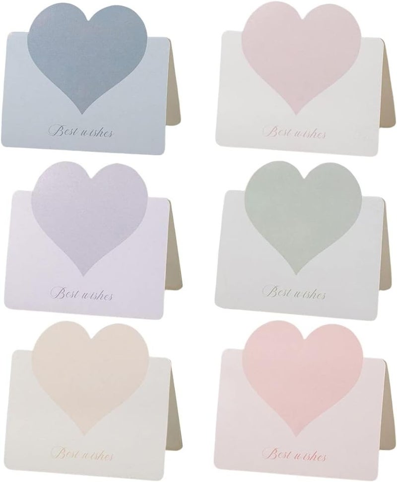 KASTWAVE Foldable Love Heart Greeting Cards, Vassorted Color Romantic Heart Blank Cards Note Card, Wedding Card Flower Card Birthday Card For All Kinds Of Greeting Card(30 Pcs) - Image 1
