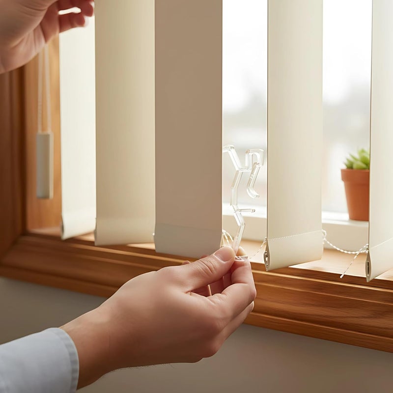 2 Pcs Valance Clips For Blinds, Clear Pom Vertical Blind Replacement Parts, Easy Install, Hidden - Image 3
