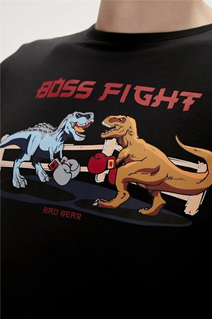 Bad Bear BOSS T-SHIRT PINK Men's T-Shirt 23.01.07.020-C01