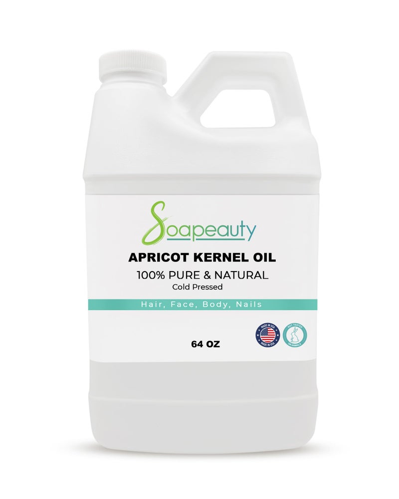 Soapeauty Apricot Kernel Oil Cold Pressed 100 Pure Natural Apricot Oil for Skin Face Hair Carrier for Essential Oils Massage 64 fl oz