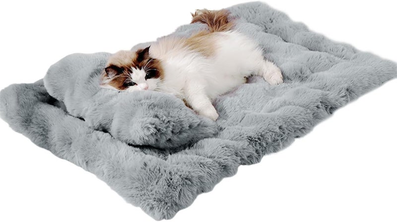 Thickened Plush Dog Bed Washable Cushion Non Slip Bottom Four Use Winter Dog Bed - Image 1
