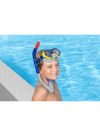 Bestway, Crusader Snorkel Mask Set for Kids Swimming Mask with Snorkel Tube Anti Fog Wide View Lens UV Protection Adjustable Strap Leak Proof Diving Set Assorted Colors 1 Mask 1 Snorkel - view 5