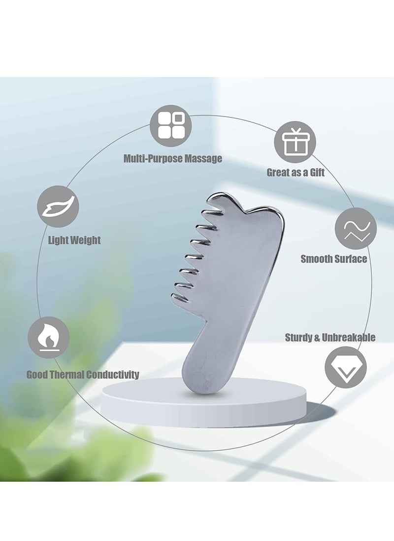 Y&D - Massage Comb, Terahertz Stone Gua sha Scraping Scalp Comb,Multi-Functional Handheld Head Tool,Portable Hair Beauty Comb for Caring and Relax - Image 1