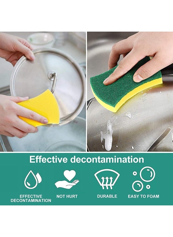Biella 2Pcs Kitchen Cleaning Sponge-Double Face Sponges Scourer-Eco Non-Scratch Scrub Sponge-Super Absorbent Multi-Use Cleaning Sponge Widely Used In Kitchen, Household Cookware Etc  - Image 3