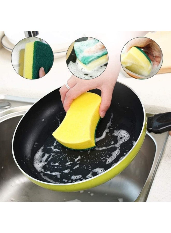 Biella 2Pcs Kitchen Cleaning Sponge-Double Face Sponges Scourer-Eco Non-Scratch Scrub Sponge-Super Absorbent Multi-Use Cleaning Sponge Widely Used In Kitchen, Household Cookware Etc  - Image 5