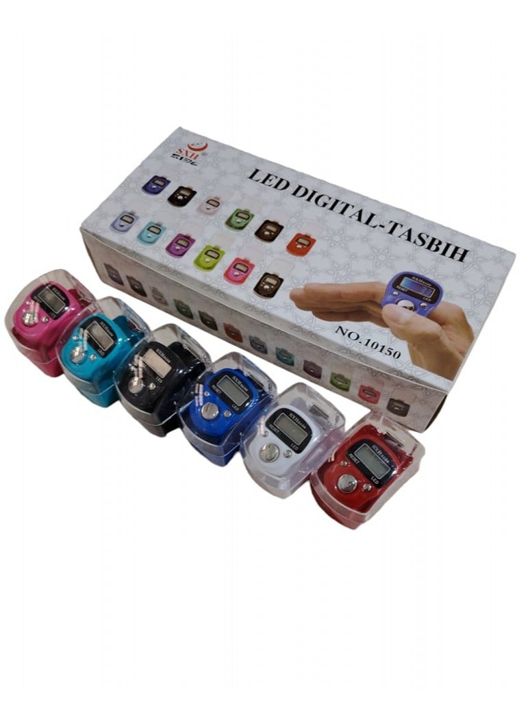 12 Pieces Digital Tasbih Tally Counter, Prayer Counting Tool for Ramadan, Comes in Assorted Colors