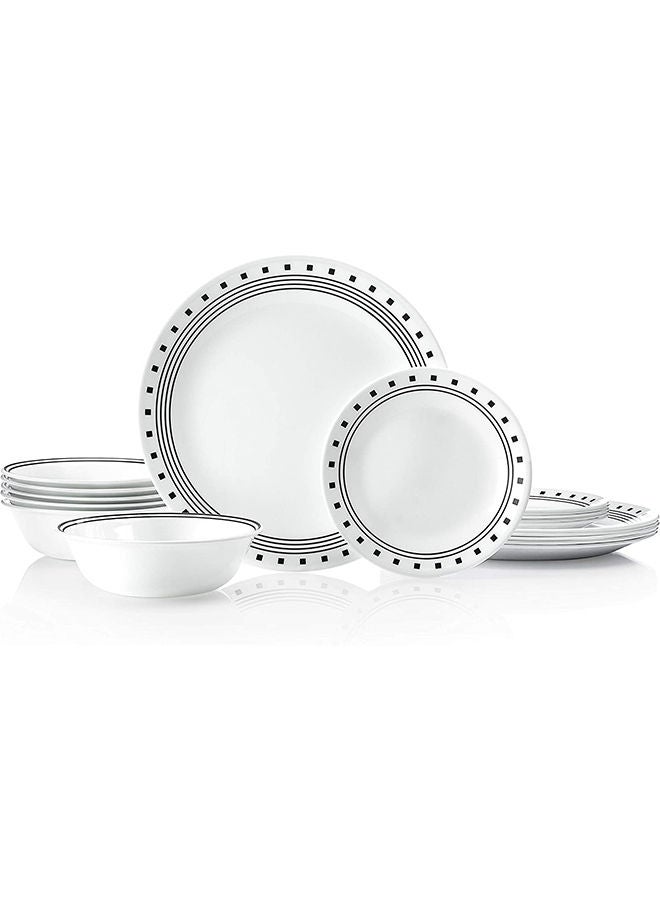 كوريل 18 قطعة طقم عشاء سيتي بلوك مقاوم للتشقق من كوريل - Image 1