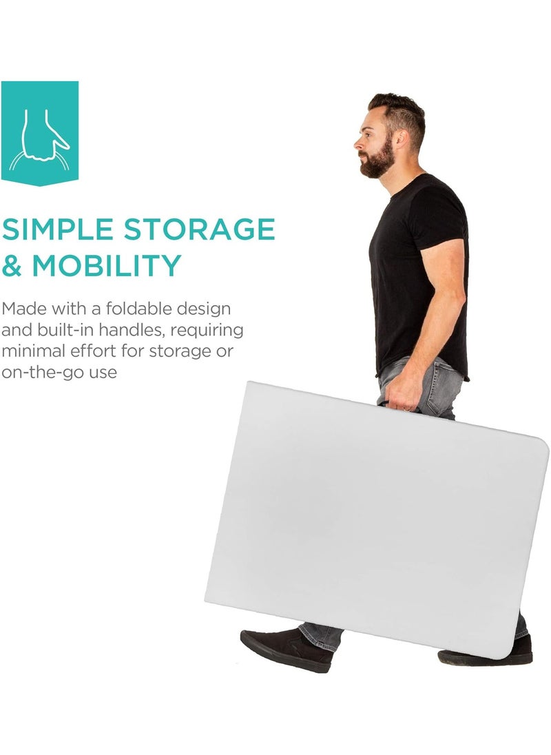 VIO - Folding Utility Table 180 CM Fold In Half Portable 6 Feet Ramadan Barbecue BBQ Party Dining Events Catering Outdoor Garden Patio Camping Picnic Indoor Outdoor Table with Folding Legs - Image 1
