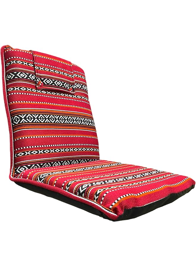 PROMASS Arabic Majlis Camping Chair With Floor Adjustable Angles Padded | Lazy Chair | Foldable Sand Sitting Chair Meditation,Reading,Tv Watching,Gaming -Multicolour - Image 1