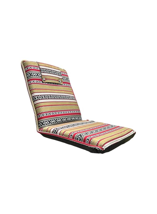 PROMASS Arabic Majlis Camping Chair With Floor Adjustable Angles Padded | Lazy Chair | Foldable Sand Sitting Chair Meditation,Reading,Tv Watching,Gaming -Multicolour - Image 3