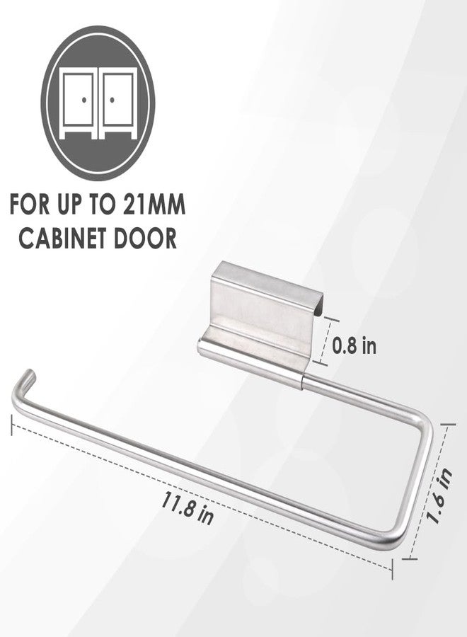 COMFECTO Over Cabinet Door Paper Towel Holder for Kitchen Bathroom, Stainless Steel 12 Inch Paper Towel Holder Cabinet Door - Image 2