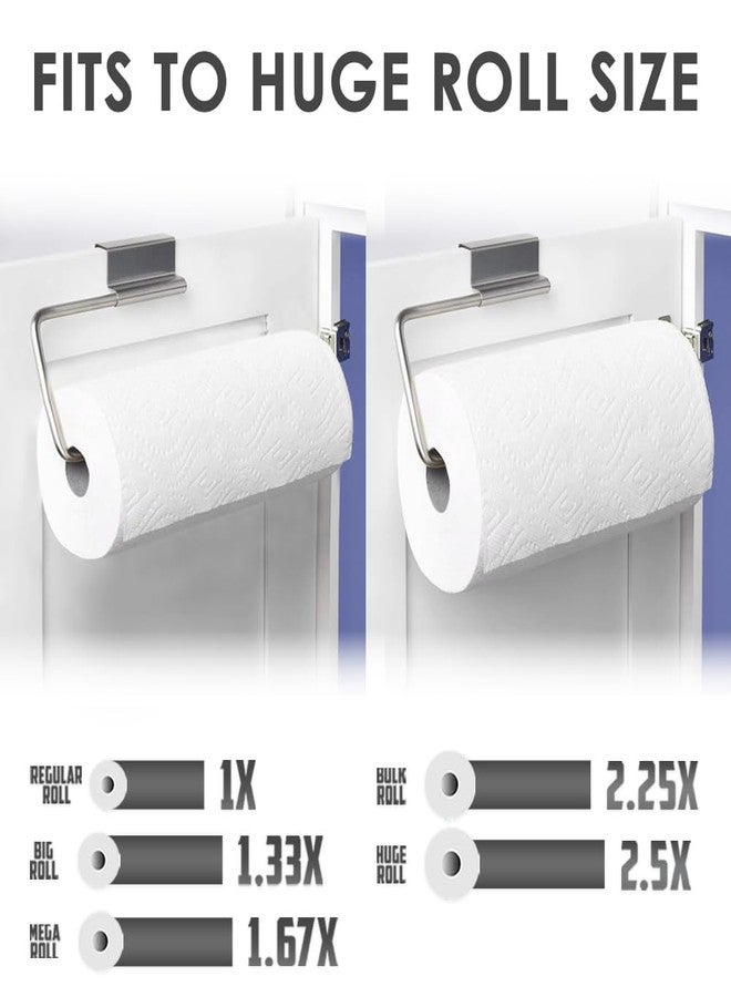COMFECTO Over Cabinet Door Paper Towel Holder for Kitchen Bathroom, Stainless Steel 12 Inch Paper Towel Holder Cabinet Door - Image 5