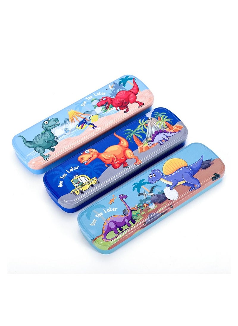 Eazy Kids - Eazy Kids Pencil Box -Dino Blue - Image 1