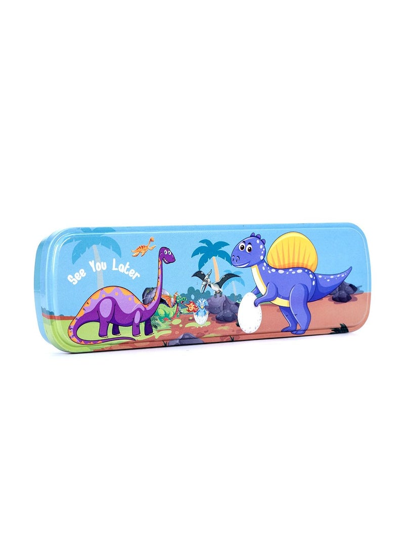 Eazy Kids - Eazy Kids Pencil Box -Dino Blue - Image 1