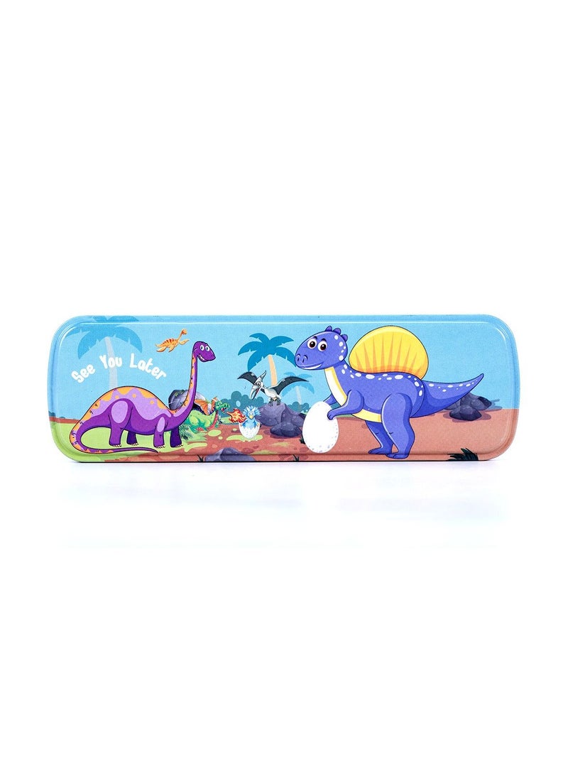 Eazy Kids - Eazy Kids Pencil Box -Dino Blue - Image 1