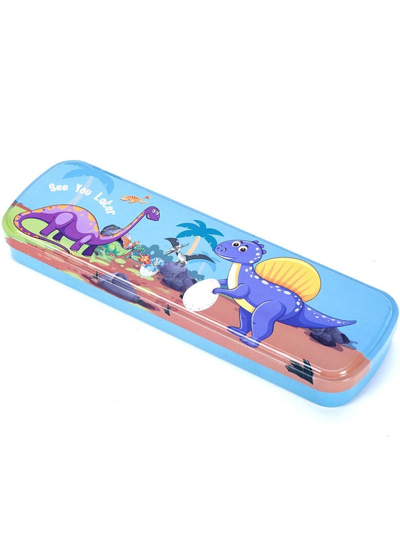 Eazy Kids - Eazy Kids Pencil Box -Dino Blue - Image 1