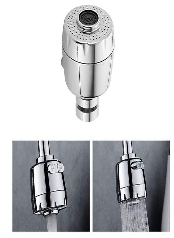 MISSMIN Sink Faucet Sprayer Attachment 360 Rotatable Kitchen Tap Extender Head Replacement Anti-Splash Faucet Nozzle Head with Hose and Universal Connector, 2 Mode (Silver) (Tap Extender, pack of 1) - Image 4